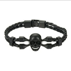 Unisex skull face bracelet